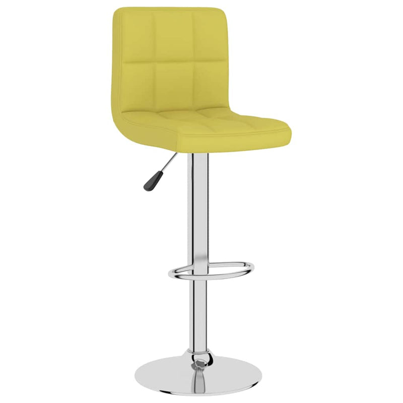 Scaune de bar, 2 buc., verde, material textil