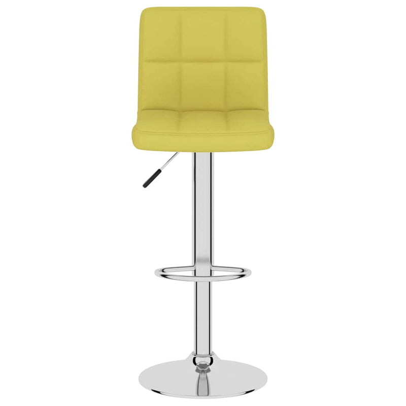Scaune de bar, 2 buc., verde, material textil
