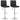 Scaune de bar, 2 buc., negru, material textil