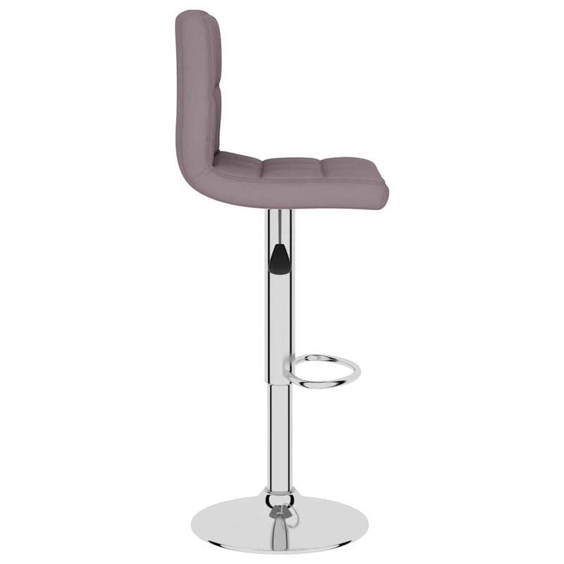 Scaune de bar, 2 buc., gri taupe, material textil
