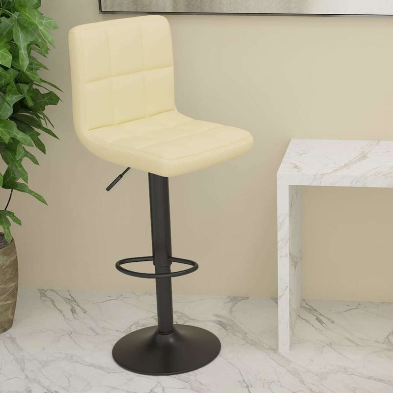 Scaun de bar, crem, material textil