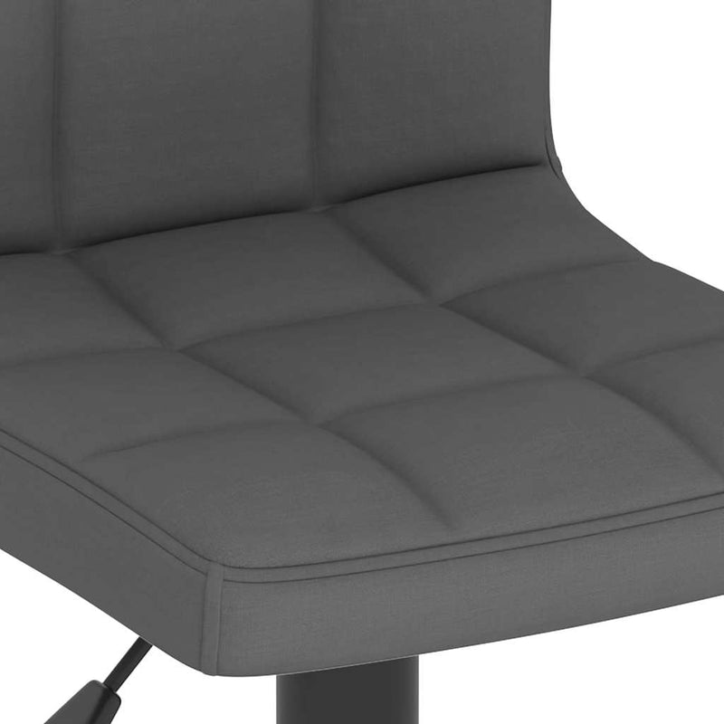 Scaune de bar, 2 buc., gri închis, material textil