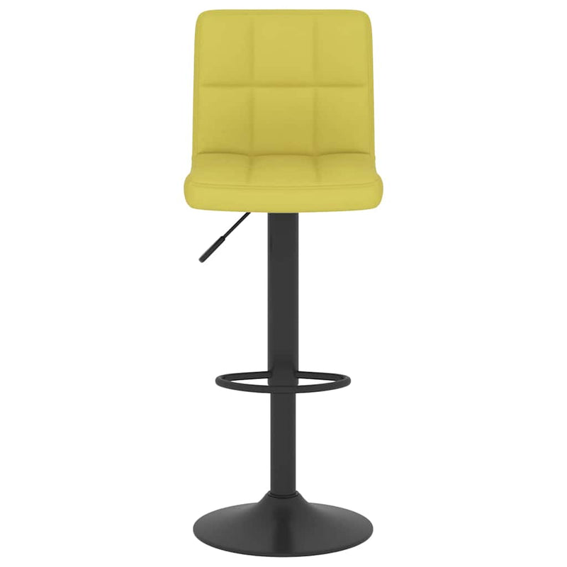 Scaune de bar, 2 buc., verde, material textil