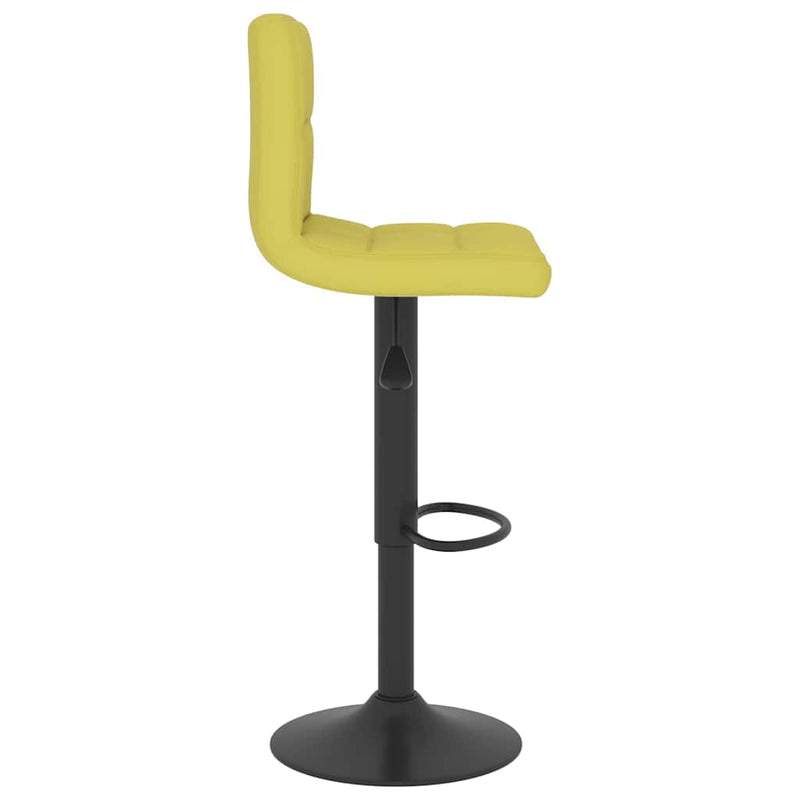 Scaune de bar, 2 buc., verde, material textil