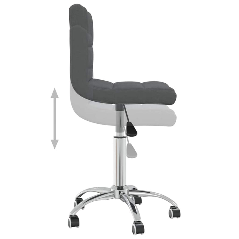 Scaun de birou pivotant, gri închis, material textil
