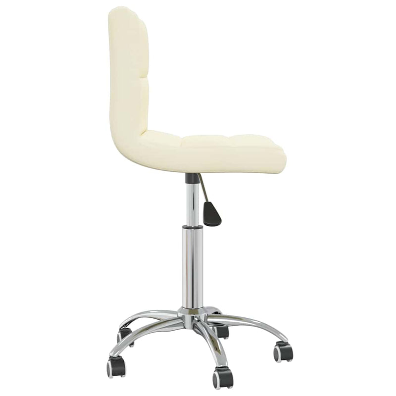 Scaun de birou pivotant, crem, material textil