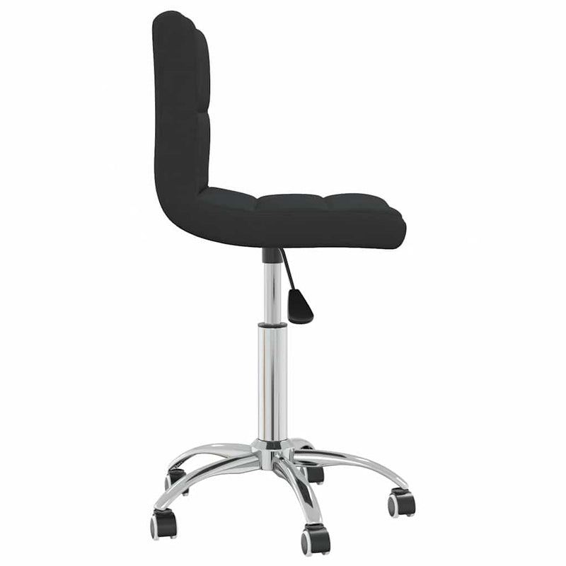 Scaun de birou pivotant, negru, material textil