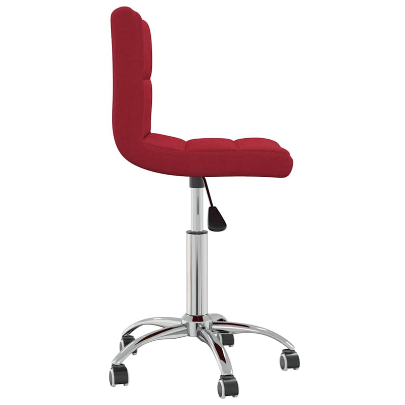 Scaun de birou pivotant, roșu vin, material textil