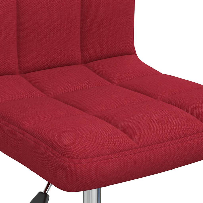 Scaun de birou pivotant, roșu vin, material textil