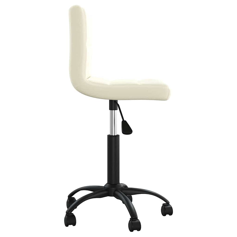 Scaun de birou pivotant, crem, catifea