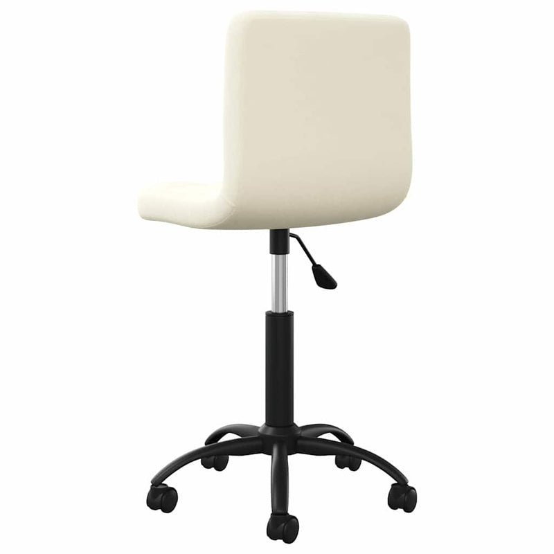 Scaun de birou pivotant, crem, catifea