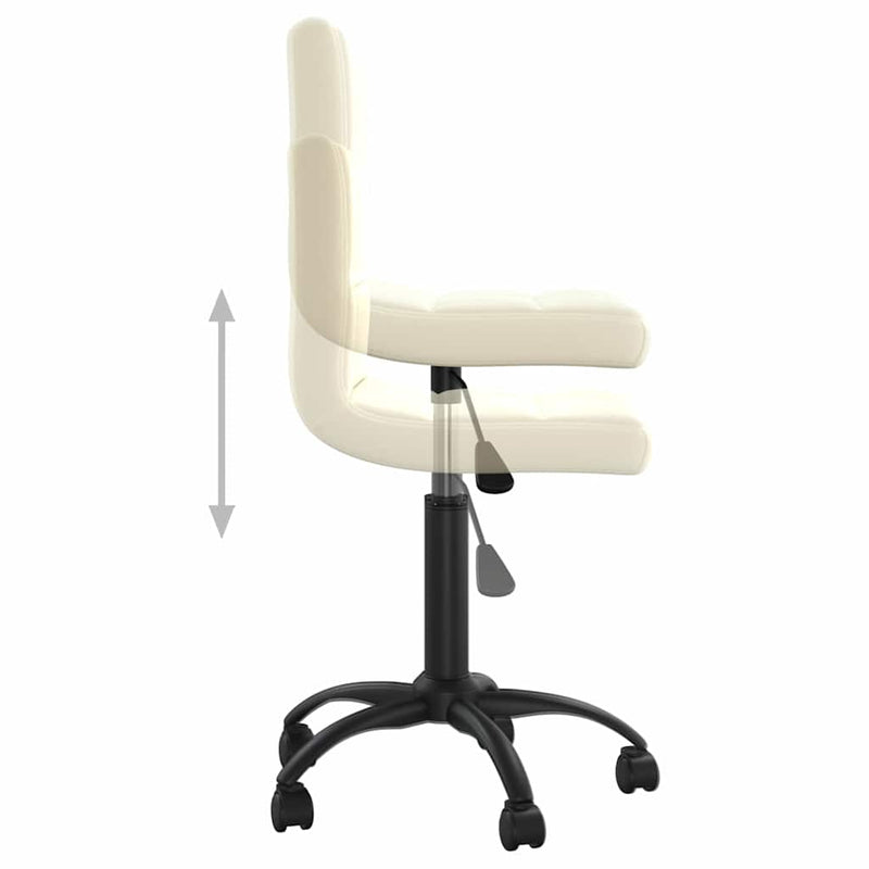 Scaun de birou pivotant, crem, catifea