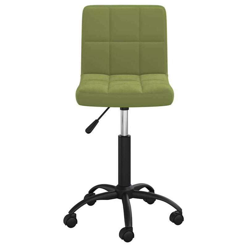 Scaun de birou pivotant, verde deschis, catifea