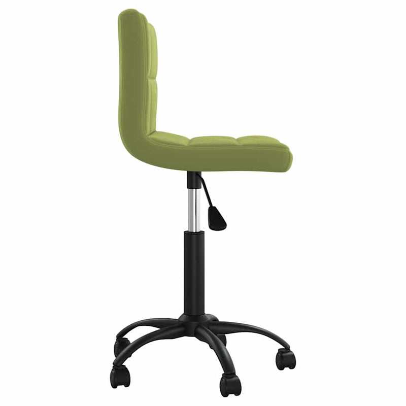 Scaun de birou pivotant, verde deschis, catifea