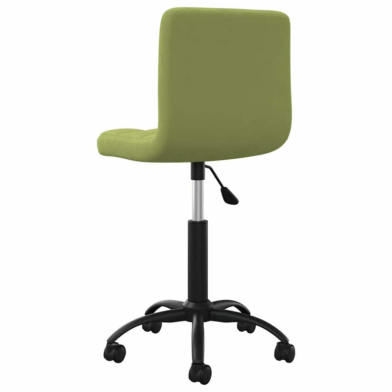 Scaun de birou pivotant, verde deschis, catifea