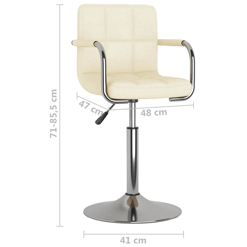 Scaun de bar, crem, material textil