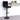 Scaun de bar, negru, material textil