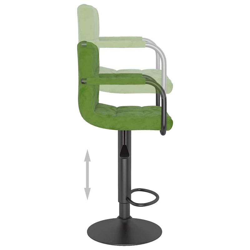 Scaun de bar, verde deschis, catifea
