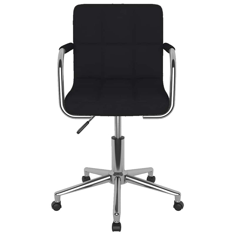 Scaun de birou pivotant, negru, material textil