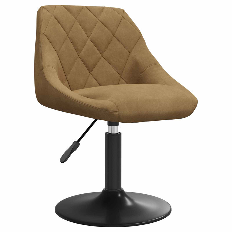 Scaune de sufragerie rotative 2 buc. Piele artificială Maro