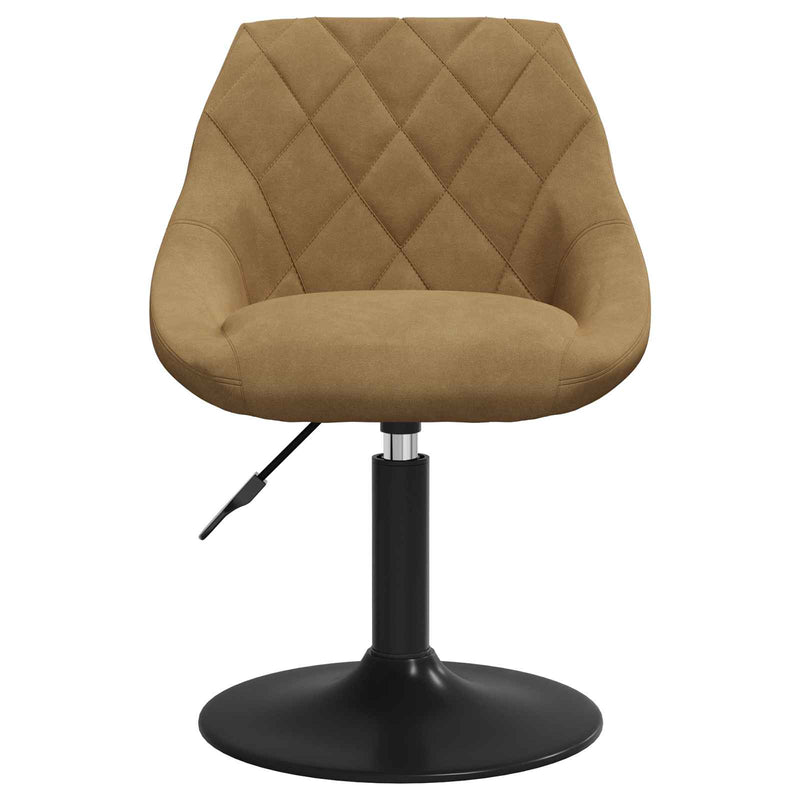 Scaune de sufragerie rotative 2 buc. Piele artificială Maro