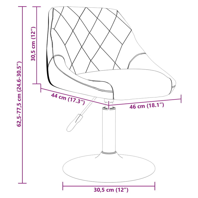 Scaune de sufragerie rotative 2 buc. Piele artificială Maro