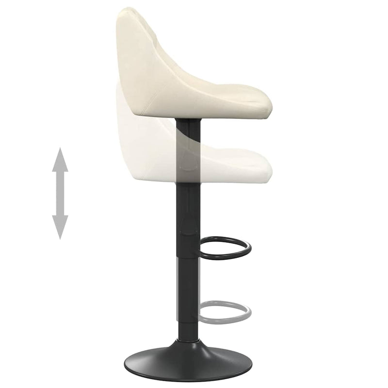 Scaun de bar, crem, catifea