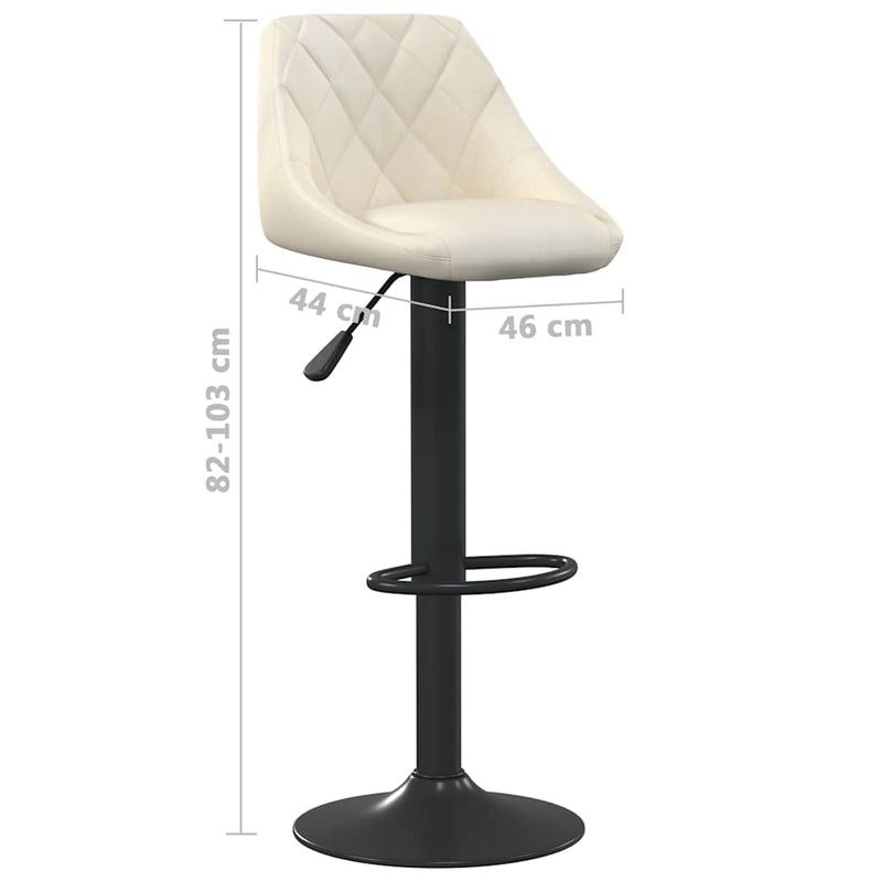 Scaun de bar, crem, catifea