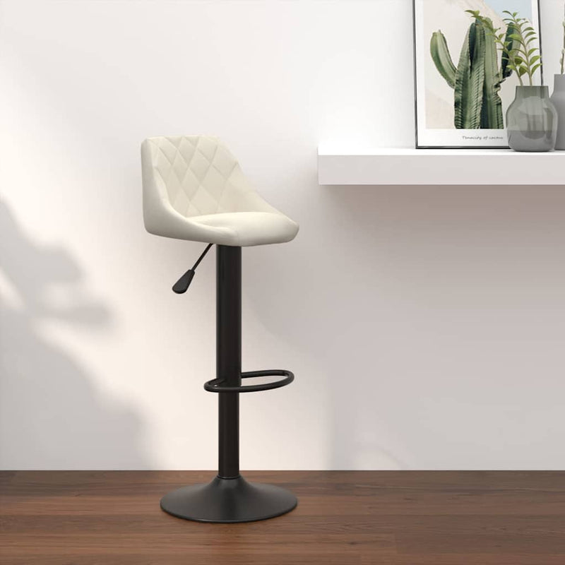 Scaun de bar, crem, catifea