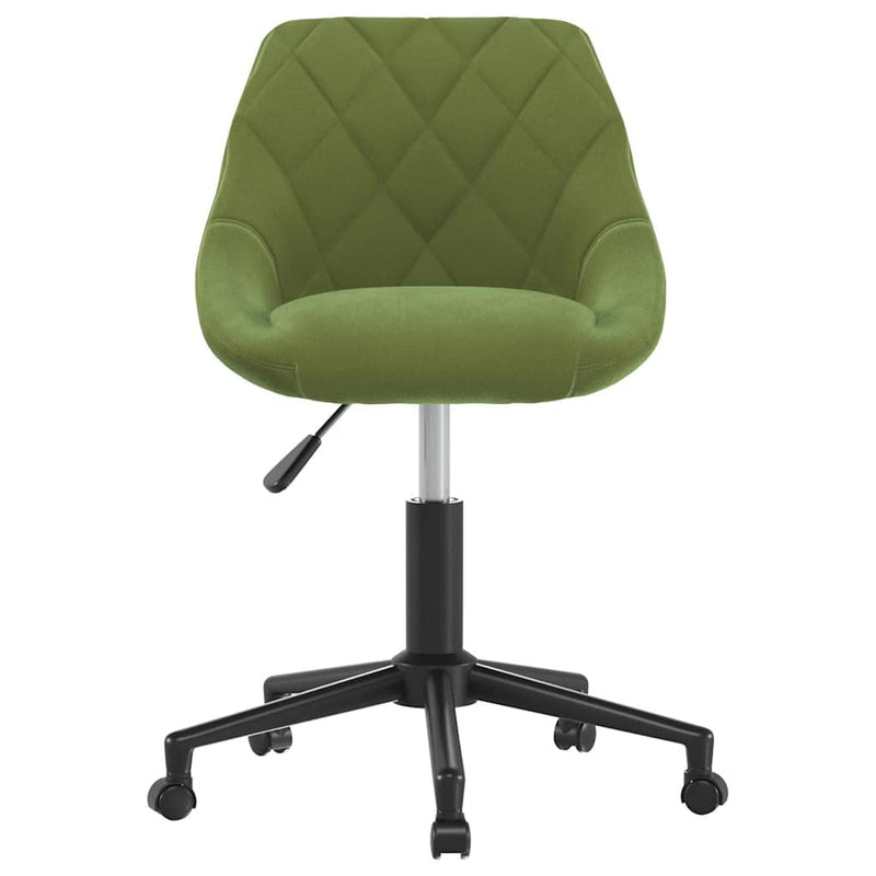 Scaun de birou pivotant, verde deschis, catifea