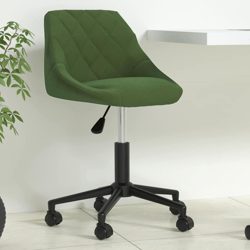 Scaun de birou pivotant, verde închis, catifea