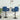 Scaune de bar, 2 buc., albastru, material textil