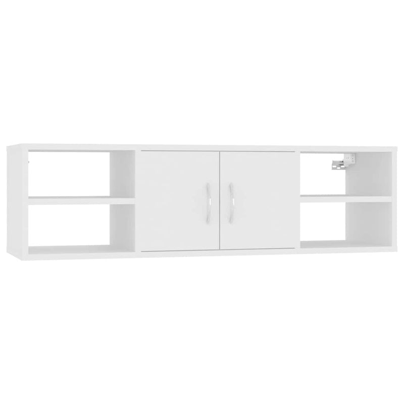 Raft de perete, alb, 102x30x29 cm, lemn prelucrat