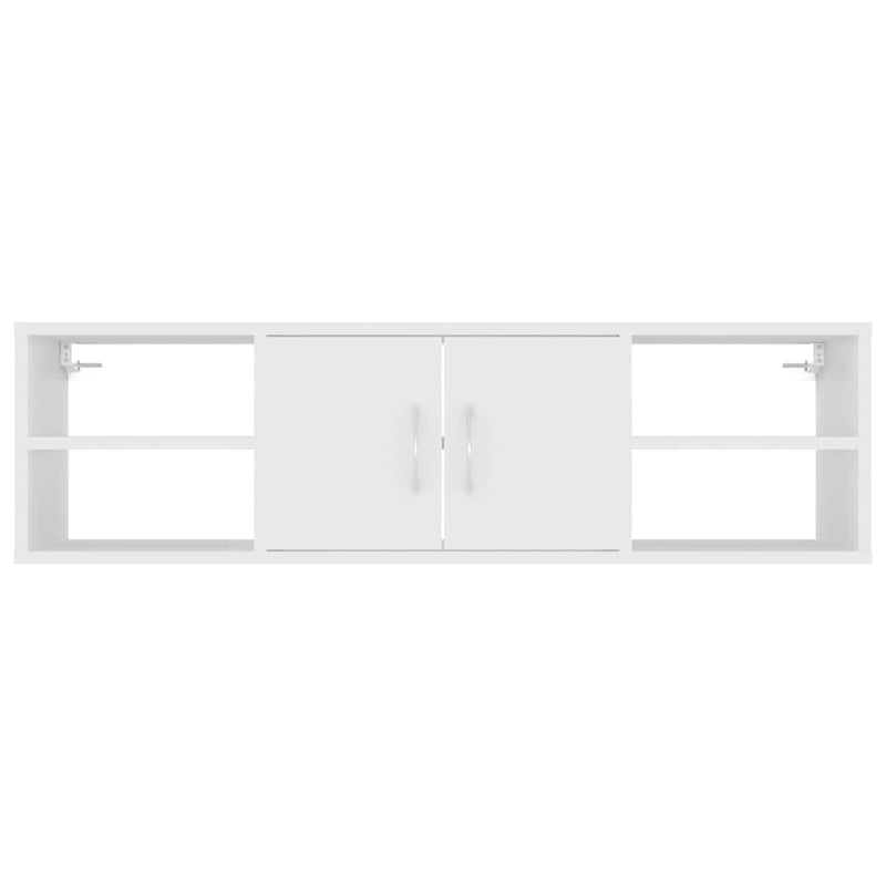 Raft de perete, alb, 102x30x29 cm, lemn prelucrat