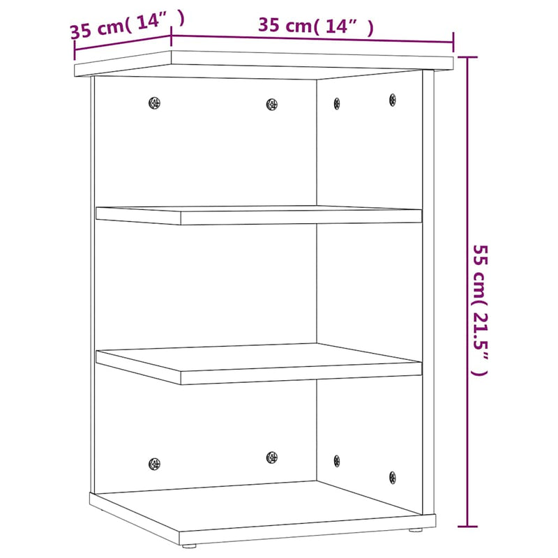 Dulap lateral, alb, 35x35x55 cm, PAL