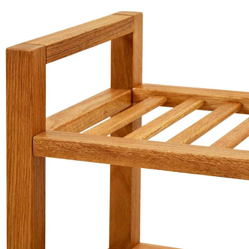 Pantofar cu 4 rafturi, 50x27x80 cm, lemn masiv de stejar