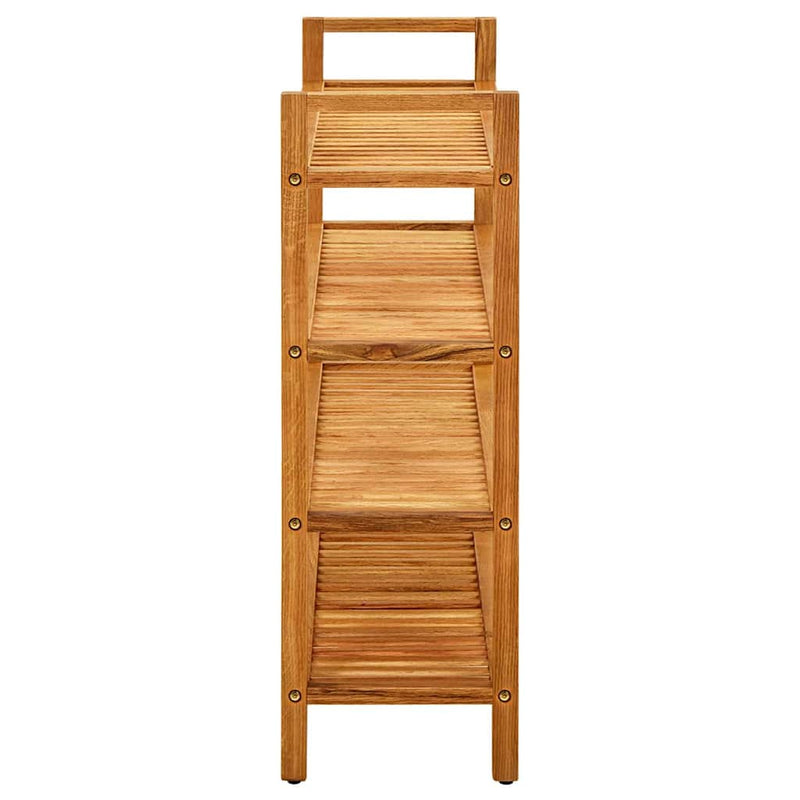 Pantofar cu 4 rafturi, 100x27x80 cm, lemn masiv de stejar