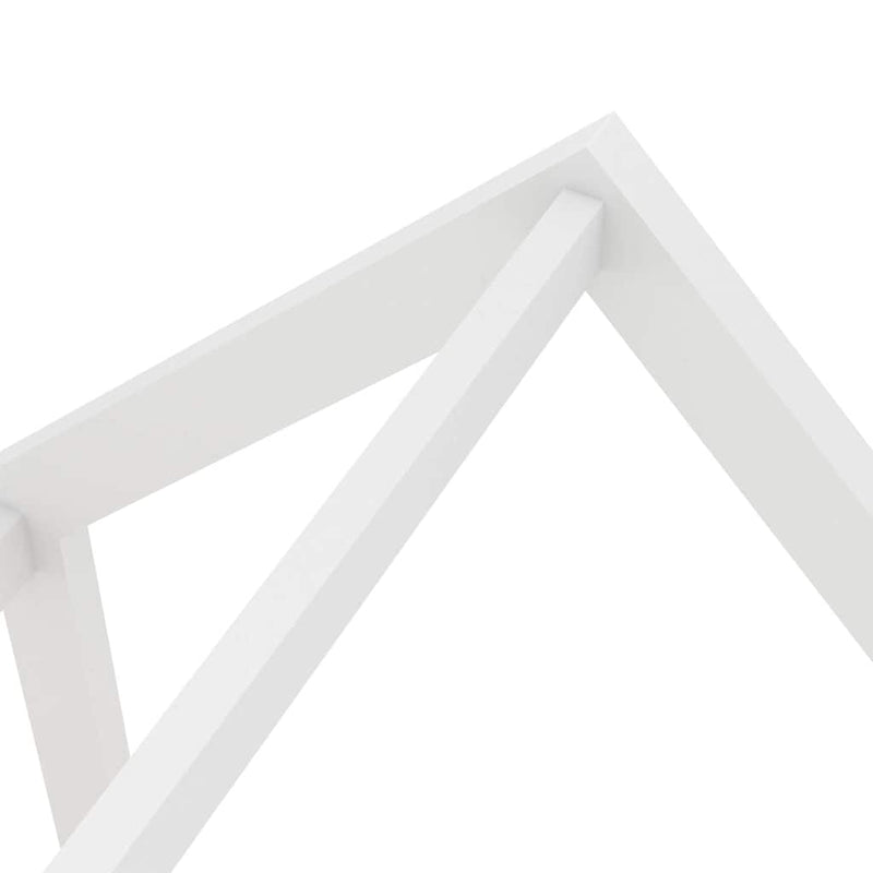 Cadru pat copii cu un sertar, alb, 70x140 cm, lemn masiv de pin