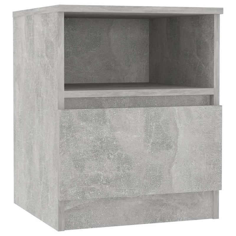 Noptieră, gri beton, 40x40x50 cm ,PAL