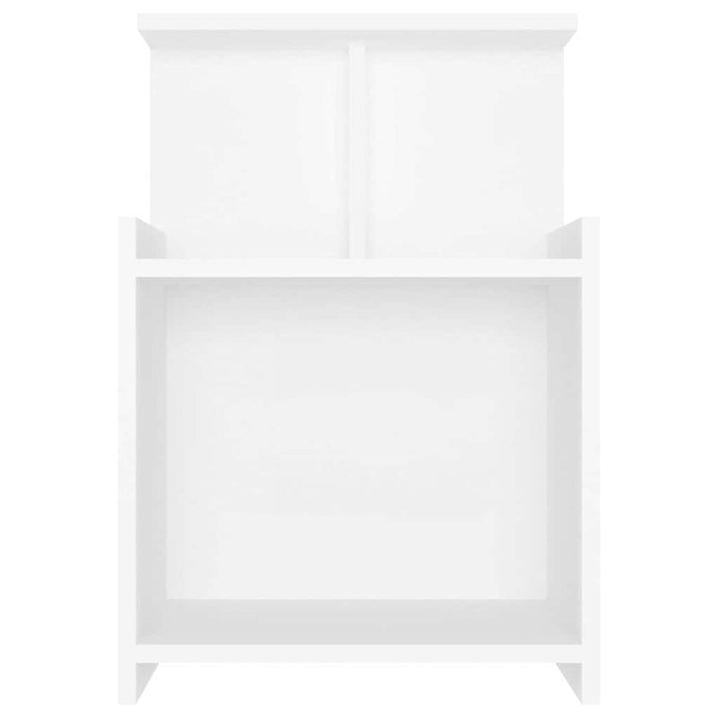 Noptiere, 2 buc., alb, 40x35x60 cm, PAL