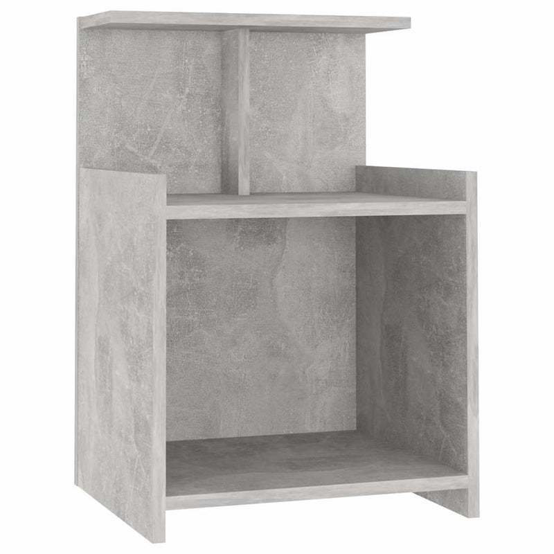 Noptieră, gri beton, 40x35x60 cm, PAL