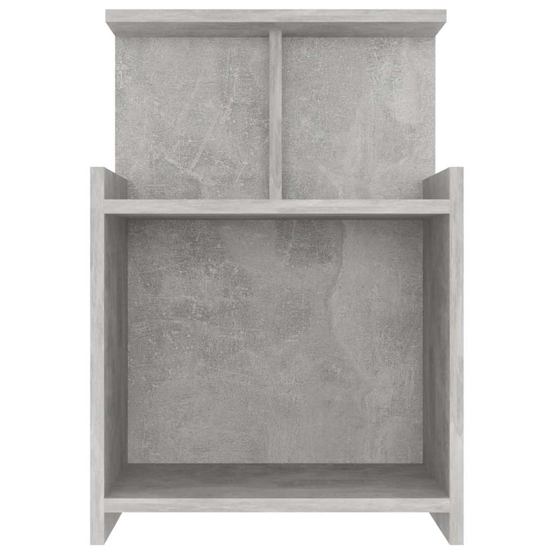 Noptieră, gri beton, 40x35x60 cm, PAL