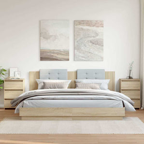 Noptiere, 2 buc., stejar sonoma, 40x35x62,5 cm, lemn compozit