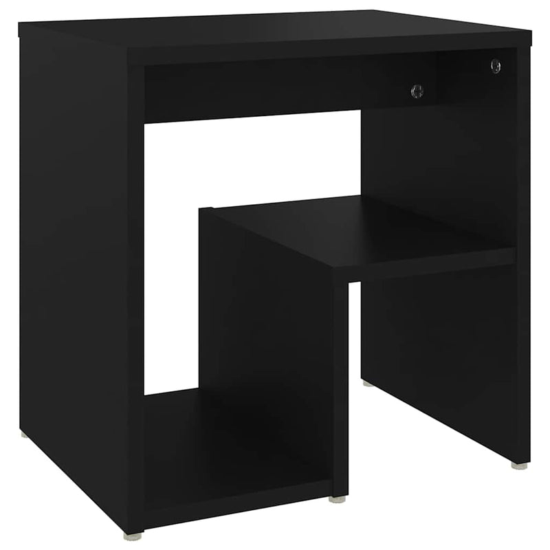 Noptiere, 2 buc., negru, 40x30x40 cm, PAL