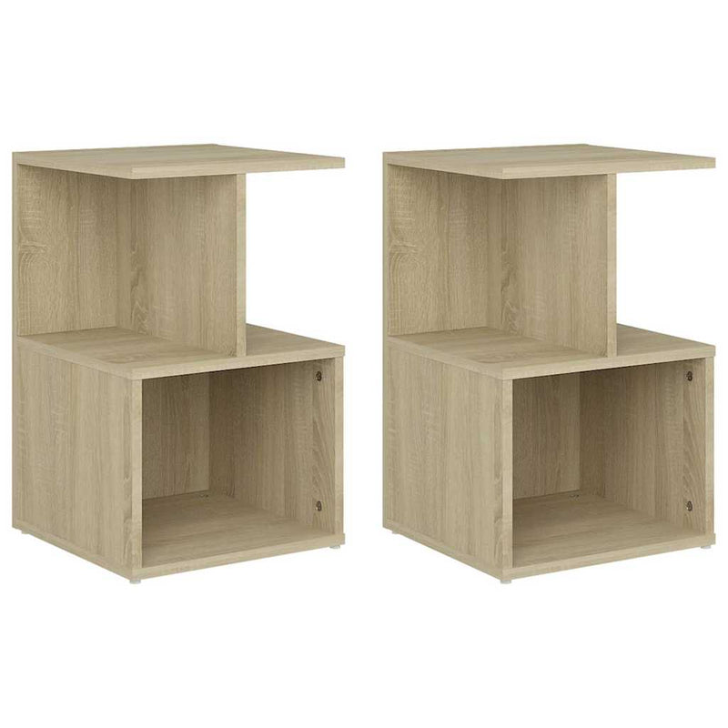 Noptiere, 2 buc., stejar sonoma, 35x35x55 cm, lemn prelucrat