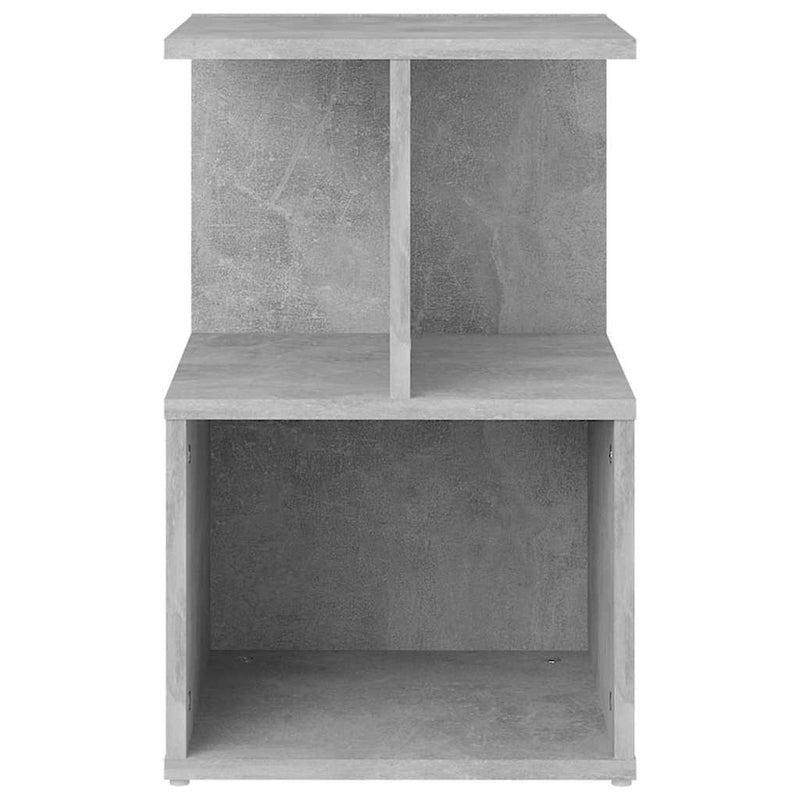 Noptiere, 2 buc., gri beton, 35x35x55 cm, PAL