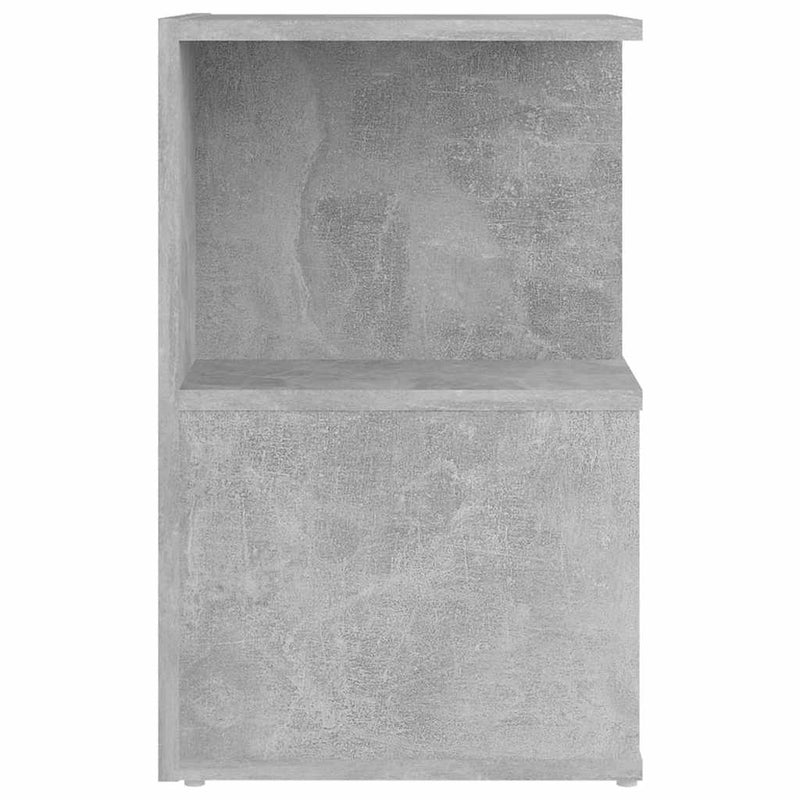 Noptiere, 2 buc., gri beton, 35x35x55 cm, PAL
