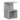 Noptiere, 2 buc., gri beton, 35x35x55 cm, PAL