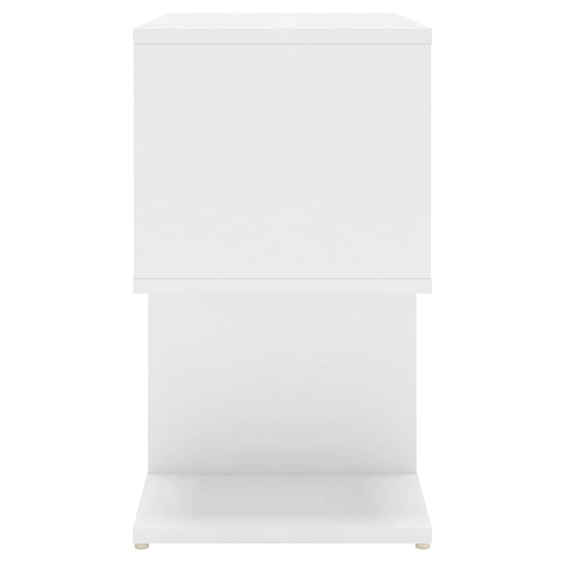 Noptiere, 2 buc., alb, 50x30x51,5 cm, PAL
