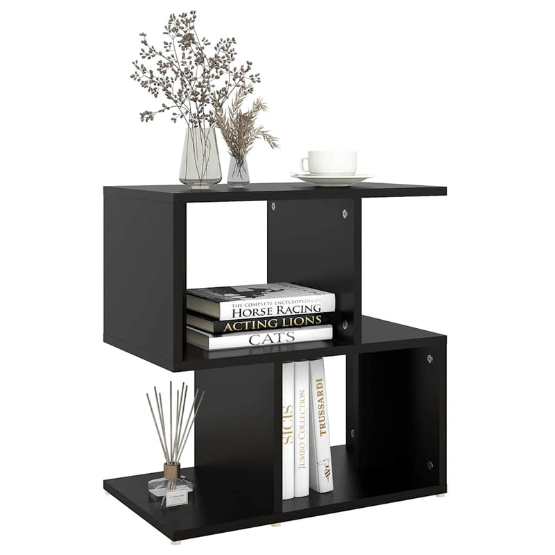 Dulap lateral, negru, 50x30x51,5 cm, PAL